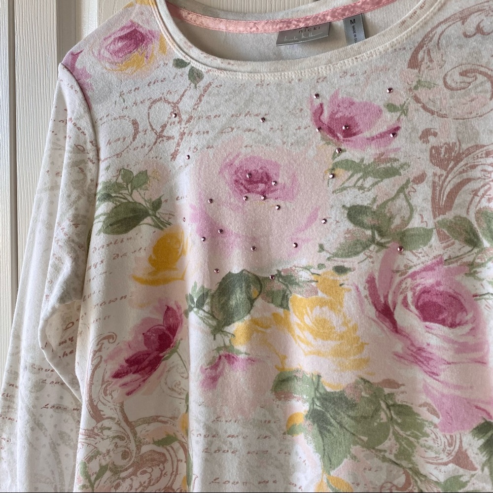 Nicole Miller Roses Top - Picture 2 of 5